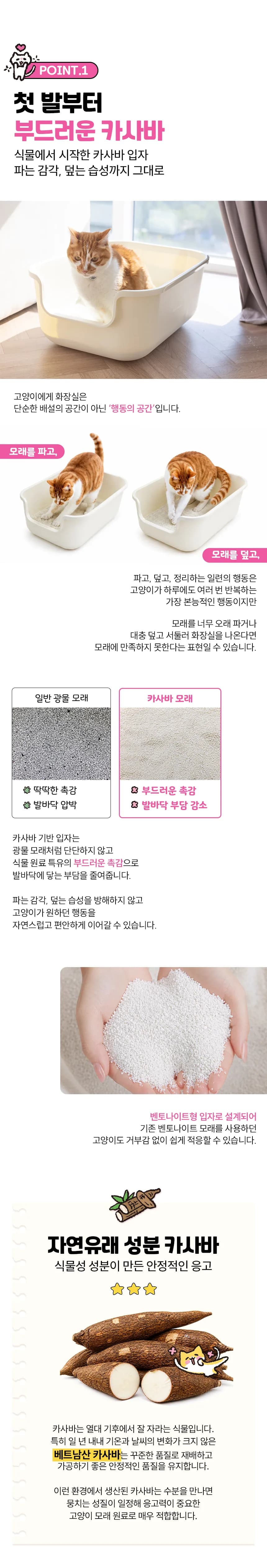 네코코로 × 도시공존 콜라보 카사바 고양이 모래 3.5kg × 3봉 상세 정보 8